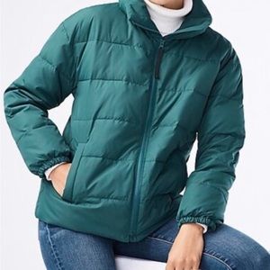 J. Crew Green Puffer Jacket
